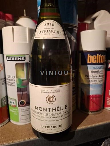 Burgundsko Monthélie Premier Cru Patriarche Père & Fils Premier Cru Le Château Gaillard 2018