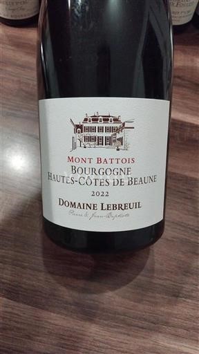Burgundsko Hautes Côtes de Beaune Domaine Lebreuil Mont Battois 2022