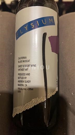 Kalifornijske AVA Ni doloceno Andrew Quady Elysium 1997