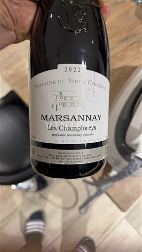 Burgundija Marsannay Domaine Vieux Collège Les Champforeys 2022