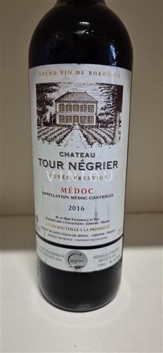 Bordeaux Médoc Château Tour Négrier Prestige 2016
