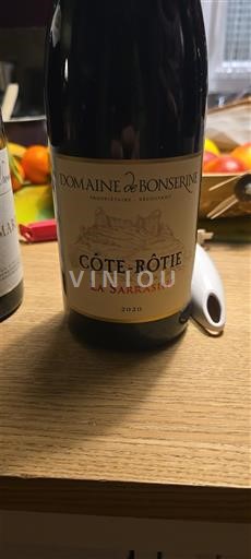 Vale do Ródano Côte-rôtie Domaine Bonserine La Sarrasine 2020