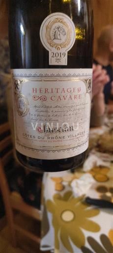 Rhônen laakso Côtes-du-rhône-villages Chusclan Héritages de Cavare 2019
