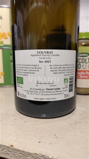 Loirevallei Vouvray Vincent Carême 2023