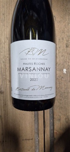 Burgundija Marsannay Bertrand de Monceny Hautes Roches 2022