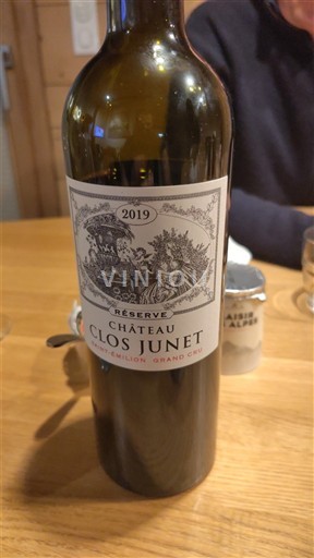 Bordeaux Saint-Émilion Grand Cru Grand Cru Château Clos Junet Réserve 2019