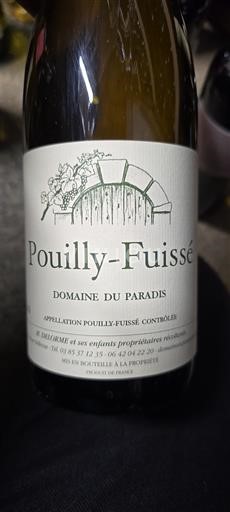 Bourgogne Pouilly-fuissé Domaine Paradis 2023