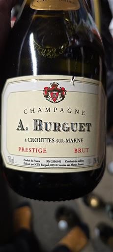 Rượu vang sủi bọt Blanc brut Prestige A. Burguet 2021 Pháp Champagne Sâm-panh AOC