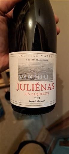 Beaujolais Juliénas Domaine Matray Les Paquelets 2021