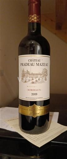 Bordeaux Château Pradeau Mazeau Réserve du Vigneron 2019