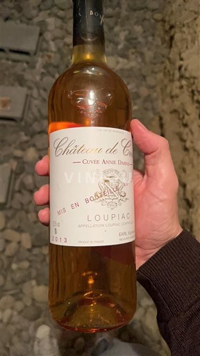 Bordeaux Loupiac Château Cranne Annie Darras 2013