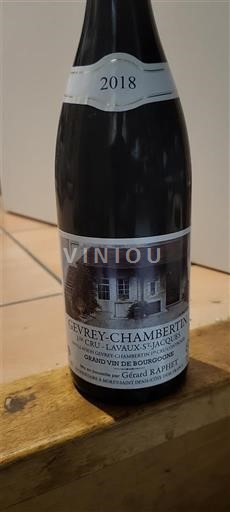 Burgundsko Gevrey-Chambertin Premier Cru Gérard RAPHEIL Premier Cru Lavaux Saint-Jacques 2018