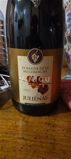 Vina Rouge sec Domaine La Milleranche 2015 Francija Beaujolais Juliénas AOC