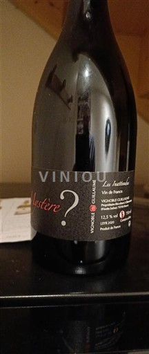 Vin Rouge sec La Mystère Vignoble Guichoux 2020 France Vallée de la Loire AOC