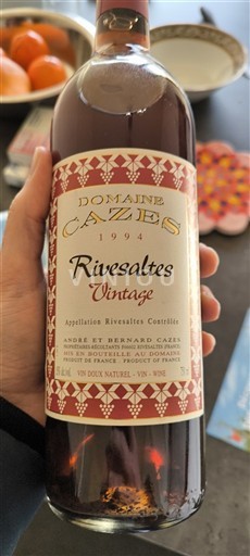 Roussillon Rivesaltes Domaine Cazes Vintage 1994