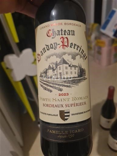 Bordéus Bordeaux Superior Château Sandoy-Perrin Porte Saint Romain 2023