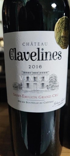 Bordeaux Saint-Émilion Grand Cru Grand Cru Château Clavelines 2016