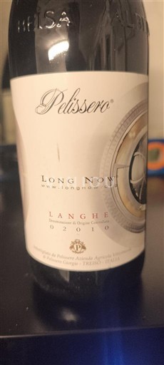 Piemonte Langhe Pelissero Long Now 2010