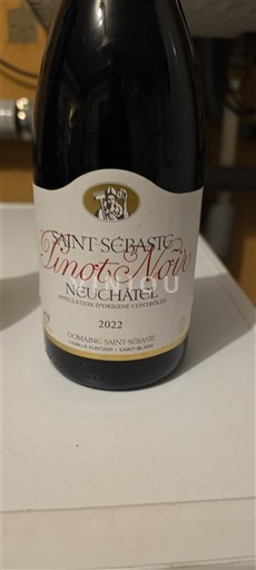 Neuchâtel Neuchâtel DOP Domaine Saint-Sébaste Pinot noir 2022