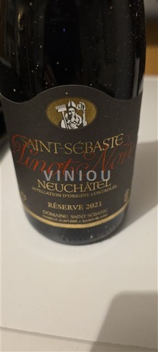 Neuchâtel Neuchâtel DOP Domaine Saint-Sébaste Pinot noir Réserve 2021