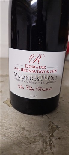 Burgundsko Maranges Premier Cru Domaine J.-C. Regnaudot & Fils Les Clos Roussots 2021