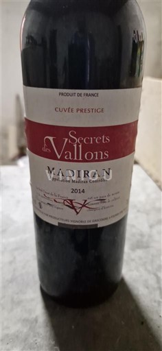 Lounais-Ranska Madiran Secrets des Vallons Prestige 2014