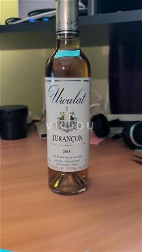 Vin Blanc sec Uroulat 2018 France Sud-Ouest Jurançon AOC