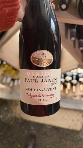 Beaujolais Moulin-à-vent Domaine Paul Janin & Fils Vignes du Tremblay 2018