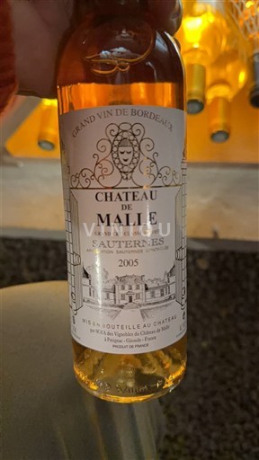 Bordeaux Sauternes Grand Cru Château Malle 2005
