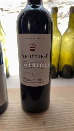Wijnen Rouge sec Velours Domaine L'Aiguelière 2018 Frankrijk Languedoc Terrasses du Larzac AOC