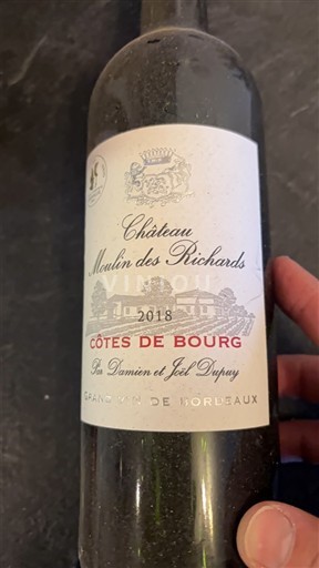 Bordeaux Côtes-de-bourg Château Moulin des Richards 2018