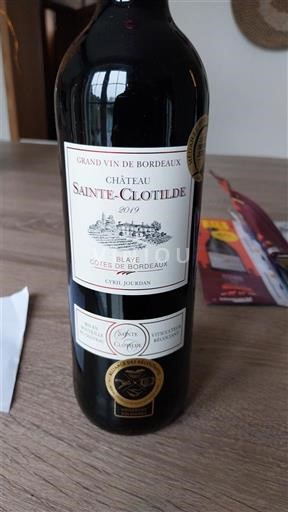 Bordeaux Blaye-Côtes-de-Bordeaux Château Sainte-Clotilde Jordan 2019