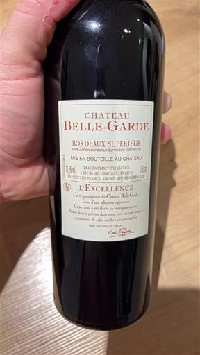 Vin Rouge sec L'Excellence Château Belle-Garde Non millésimé France Bordeaux Bordeaux supérieur AOC