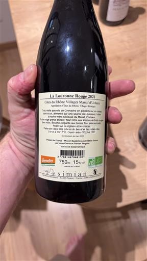 Vale do Ródano Não especificado Simian La Louronne Rouge 2021