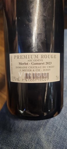 Genève Genève AOC Domaine Château du Crest Premium Rouge 2023