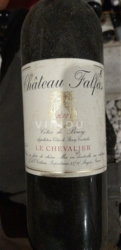 Bordeaux Côtes-de-bourg Château Falfas Le Chevalier 2012