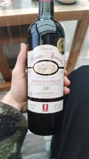 Vin Rouge sec Château Haute-Brande 2021 France Bordeaux Bordeaux supérieur AOC