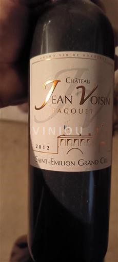 Bordeaux Saint-Émilion Grand Cru Grand Cru Château Jean Voisin Jaguet 2012