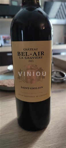 Bordeaux Saint-Émilion Château Bel-Air La Gravière 2021