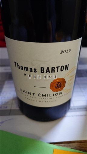 Bordeaux Saint-Émilion Thomas Barton Réserve 2019