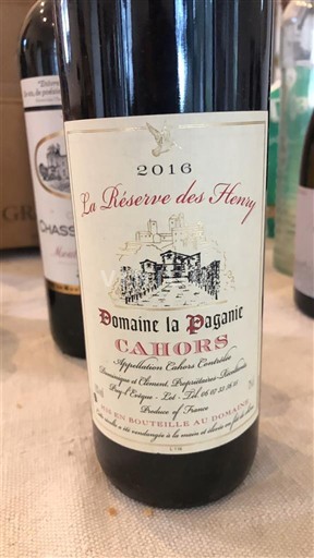 Sud-Ovest Cahors Domaine La Paganie La Réserve des Henry 2016