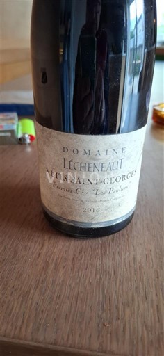 Vinhos Rouge sec Les Pruliers Domaine Lécheneaut 2016 França Borgonha Nuits-Saint-Georges AOC Premier Cru