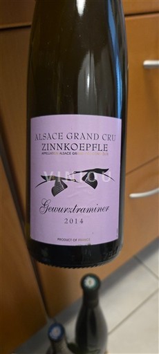 Алзас Гевурцтраминер Grand Cru Zinnkoepfle 2014