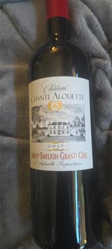 Bordeaux Saint-Émilion Grand Cru Grand Cru Château Chante Alouette 2017