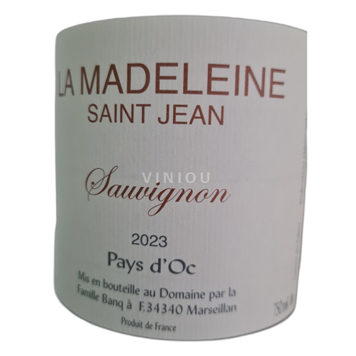 Languedoc-Roussillon Côtes de Thau Madeleine Saint jean 2023