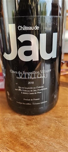 Roussillon Côtes du Roussillon Villages Château Jau 2018