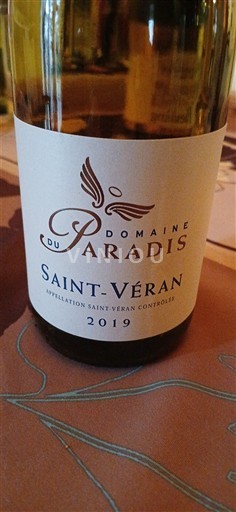 Bourgogne Saint-Véran Domaine Paradis 2019