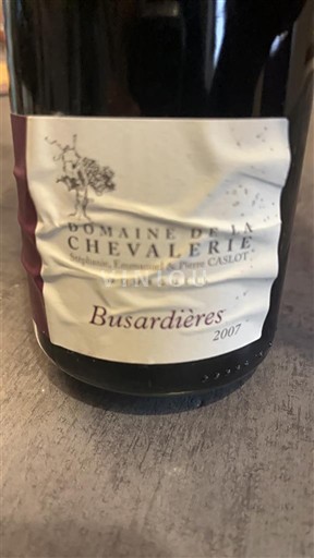 Údolí Loiry Bourgueil Domaine La Chevalerie Busardières 2007