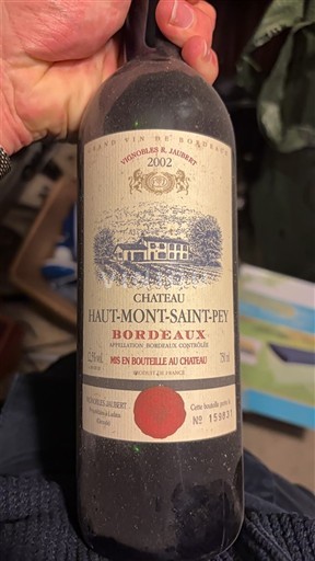 Bordéus Château Haut-Mont-Saint-Pey 2002