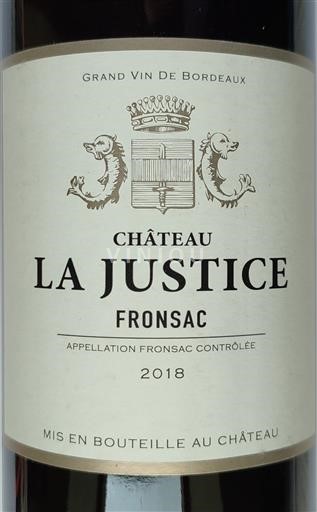 Bordeaux Fronsac Château La Justice 2018